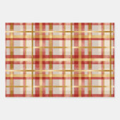 Karierte Weihnachten Geschenkpapier Set (Vorderseite)