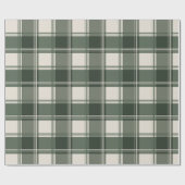 Karierte Weihnachten - Grün Geschenkpapier (Flach)