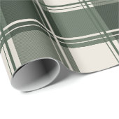 Karierte Weihnachten - Grün Geschenkpapier (Rolleneckpunkt)