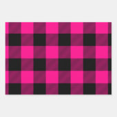 Karierte Weihnachten in Pink und Black Buffalo Geschenkpapier Set (Vorderseite 2)