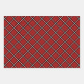 Karierte Weihnachten in Rot, Schwarz und Weiß Geschenkpapier Set (Vorderseite 2)