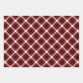 Karierte Weihnachten in Rot, Schwarz und Weiß Geschenkpapier Set (Vorderseite)