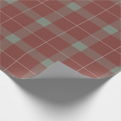 Karierte Weihnachten in Rot und Grün Geschenkpapier (Ecke)