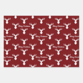 Karierte Weihnachten in Rot und Schwarz Buffalo Geschenkpapier Set (Vorderseite 2)
