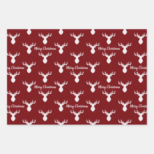 Karierte Weihnachten in Rot und Schwarz Buffalo Geschenkpapier Set (Vorderseite 2)