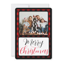 Karierte Weihnachten in Schwarz und Rot Bufflo