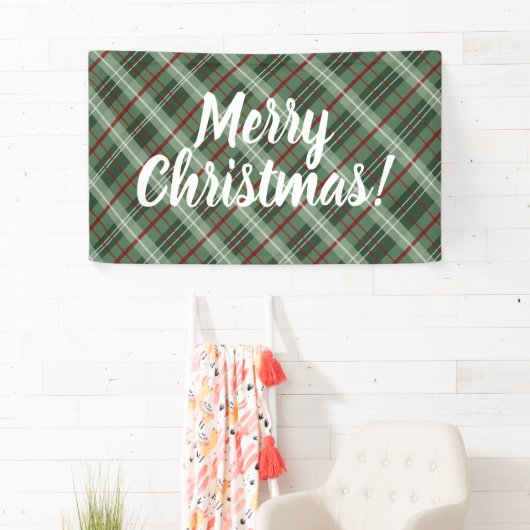 Karierte Weihnachten individuell anpassbar Banner (Insitu)