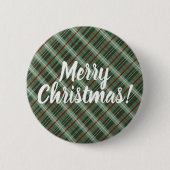 Karierte Weihnachten individuell anpassbar Button (Vorderseite)