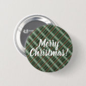 Karierte Weihnachten individuell anpassbar Button (Vorne & Hinten)