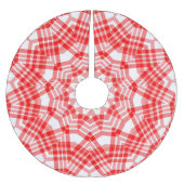 Karierte Weihnachten Polyester Weihnachtsbaumdecke (Vorderseite)