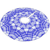 Karierte Weihnachten Polyester Weihnachtsbaumdecke (Schrägansicht)