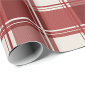 Karierte Weihnachten - Rot Geschenkpapier (Rolleneckpunkt)