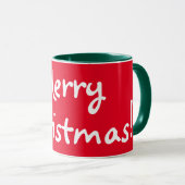 Karierte Weihnachten Tasse (VorderseiteRechts)