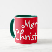 Karierte Weihnachten Tasse (Vorderseite Links)