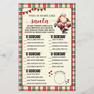 Karierte Weihnachten Wer am ehesten wie eine Spiel Flyer