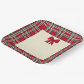 Karierte Weihnachts-Papierplatten Pappteller (Gewinkelt)
