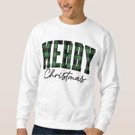 Karierte Weihnachts-Sweatshirt | Männergrün Sweatshirt