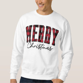 Karierte Weihnachts-Sweatshirt | Männerrot Sweatshirt