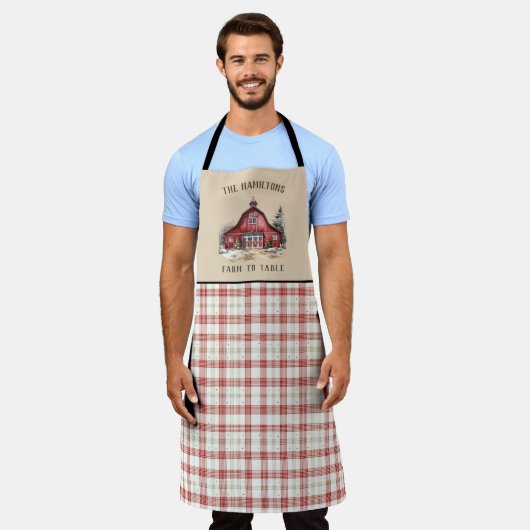 Karierte Weihnachtsbestimmungen Schürze (Getragen)