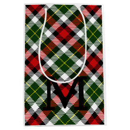 Karierte Weihnachtsfamilie - Erstklassiges Fest Mittlere Geschenktüte