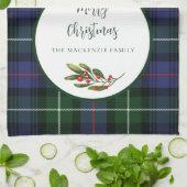 Karierte Weihnachtsfamilie MacKenzie Tartan Geschirrtuch (Gefaltet)