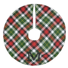 Karierte Weihnachtsfamilie Monogram Erstfestlich