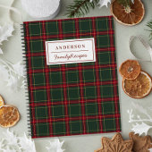 Karierte Weihnachtsfamilie Rezept Notizblock