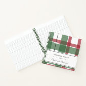 Karierte Weihnachtsfamilienrezepte Notizblock (Innenseite)