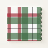 Karierte Weihnachtsfamilienrezepte Notizblock (Rückseite)