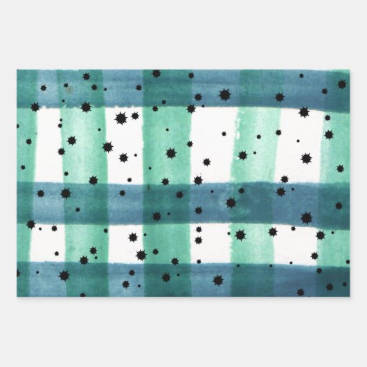 Karierte Weihnachtsfarbe | Geschenkpapier (Vorderseite 2)