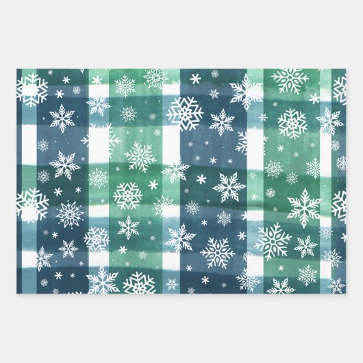 Karierte Weihnachtsfarbe | Geschenkpapier (Vorderseite)