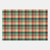 Karierte Weihnachtsfeier Geschenkpapier Set (Vorderseite 3)
