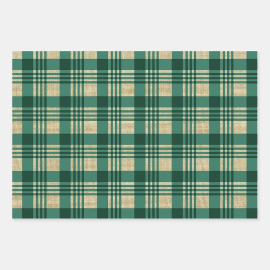 Karierte Weihnachtsfeier Geschenkpapier Set (Vorderseite 2)