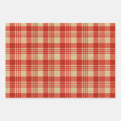 Karierte Weihnachtsfeier Geschenkpapier Set (Vorderseite)
