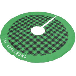 Karierte Weihnachtsfeier Polyester Weihnachtsbaumdecke