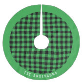 Karierte Weihnachtsfeier Polyester Weihnachtsbaumdecke (Vorderseite)