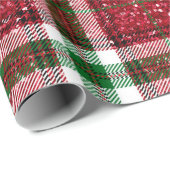 Karierte Weihnachtsfeiertage am grünen und roten B Geschenkpapier (Rolleneckpunkt)