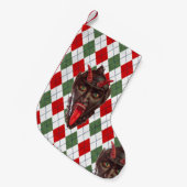 karierte Weihnachtsfeiertage krampus xmas Strumpf Kleiner Weihnachtsstrumpf (Vorderansicht (hängend))