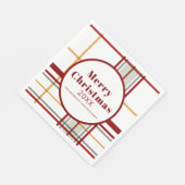 Karierte Weihnachtsfeiertage Papierplatte Serviette (Ecke)