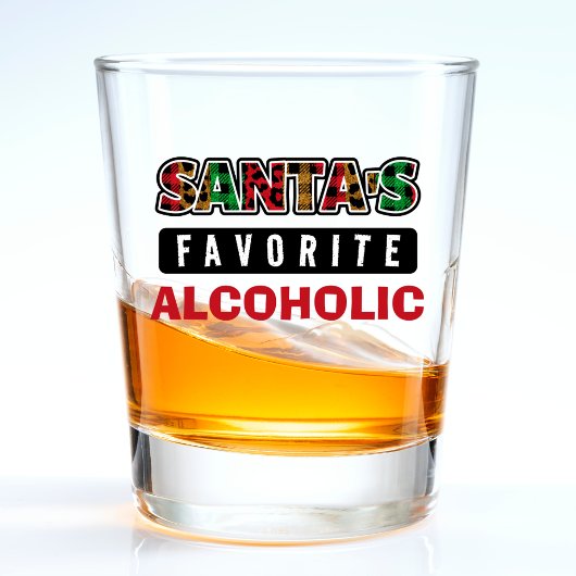 Karierte Weihnachtsfeiertage Schnapsglas