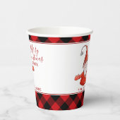 Karierte Weihnachtsferien in Rot und Schwarz Buffa Pappbecher (Links)