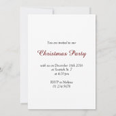 Karierte Weihnachtsferien in Rottaren Einladung (Rückseite)