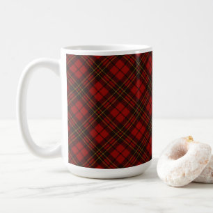 Karierte Weihnachtsferien in Rottaren Kaffeetasse