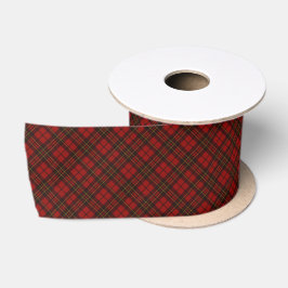 Karierte Weihnachtsferien in Rottaren Satinband
