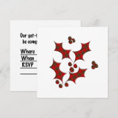 Karierte Weihnachtsform Einladung (Vorne/Hinten)