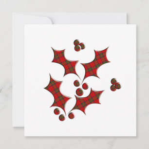Karierte Weihnachtsform Einladung