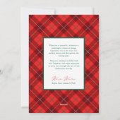 Karierte Weihnachtsfotokarte Feiertagskarte (Rückseite)