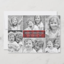 Karierte Weihnachtsfotokarte