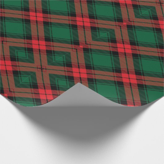 Karierte Weihnachtsgeschenke Wrappi Geschenkpapier (Ecke)