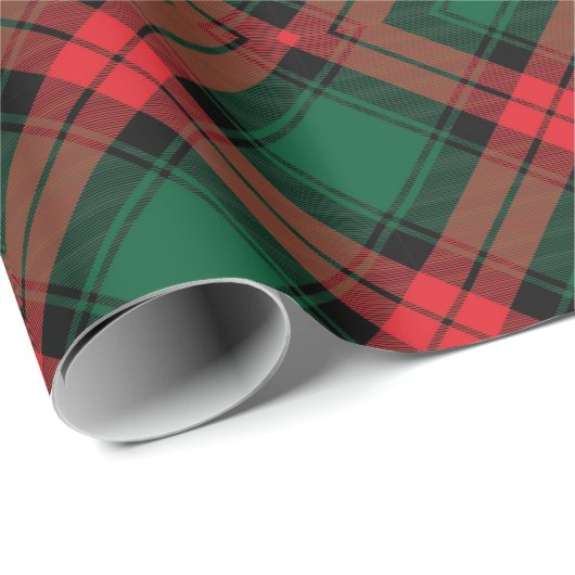 Karierte Weihnachtsgeschenke Wrappi Geschenkpapier (Rolleneckpunkt)